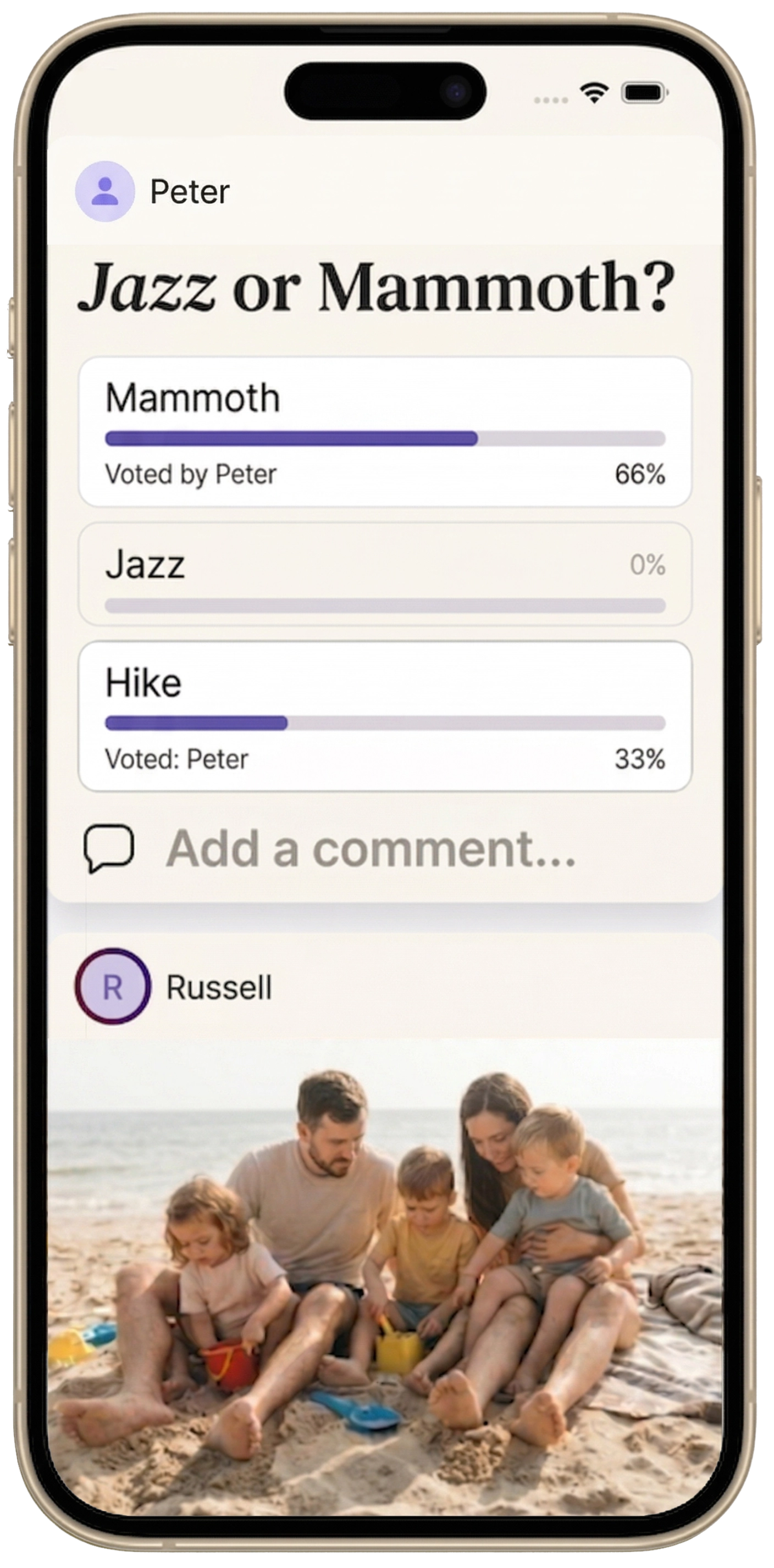 Kivu Circle feed with polls, photos, and comments